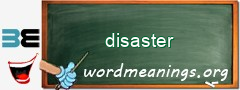 WordMeaning blackboard for disaster